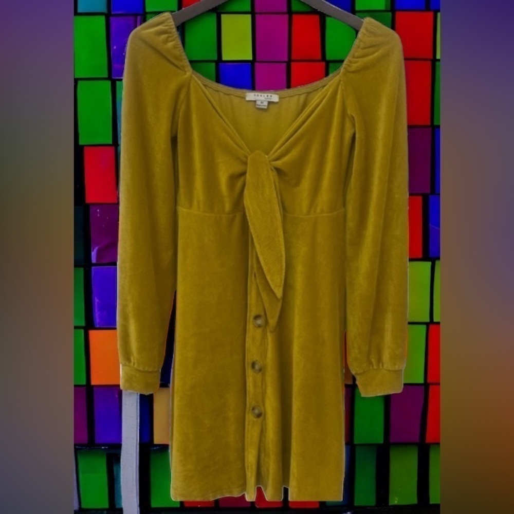 Favlux Vintage style Dress Yellow Color Women’s Size Medium